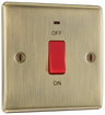 BG NAB74 Nexus Metal Antique Brass 45A 2 Pole Neon Cooker Switch by British General (BG-NAB74-Shopify-SA_1)