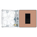 BG Evolve Polished Copper 1 Gang Secondary Telephone Outlet PCDCPBTS1B with 25mm Steel Back Box