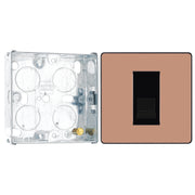 BG Evolve Polished Copper 1 Gang Secondary Telephone Socket PCDCPBTS1B with 25mm Steel Back Box