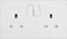 BG 922DP Moulded Square Edge | White | 2 Gang 13A 2 Pole Switched Socket by British General (BG-922DP)