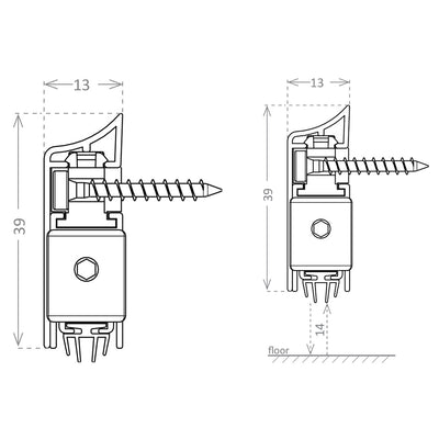 Astro ASDB/SM Seal - Acoustic Rated Door Bottom Seal - Surface Mounted