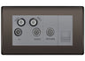BG Nexus Metal Black Nickel Quadplex Combination TV Socket NBN69G by British General (BG-NBN69G)
