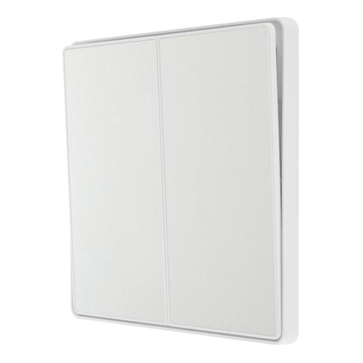 BG Evolve Pearlescent White 2 Gang 2-Way Edge to Edge Rocker Switch PCDCL42EW with 35mm Steel Back Box