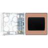 BG Evolve Polished Copper 1G Wide Rocker Light Switch PCDCP12WB with 35mm Steel Back Box