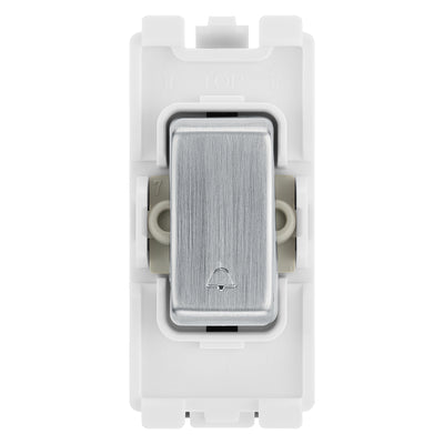 BG RRBELLBS Brushed Steel 20A DP Appliance Grid Switch Labelled Bell Symbol by British General (BG-RRBELLBS+RBS30)