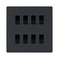 BG Evolve Matt Grey 8 Gang Intermediate Custom Grid Light Switch with Back Box