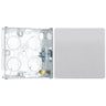 BG Evolve Brushed Steel 1 Gang Blank Plate PCDBS94W with 25mm Steel Back Box