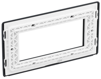 BG PMEMR4 Part M | 4 Module Square Euro Module Front Plate by British General (BG-PMEMR4)