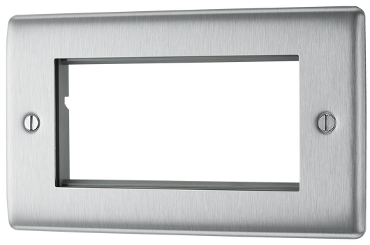 NBSEMR4 Front - The Euro Module range from British General combines plates and interchangeable modules so you can configure your own bespoke switches and sockets.