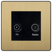 BG Evolve Satin Brass TV & FM Socket PCDSBTVFMB by BG Evolve (BG-PCDSBTVFMB)