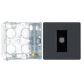 BG Evolve Matt Grey Co-Axial Socket Outlet PCDMG60B with 35mm Steel Back Box