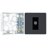 BG Evolve Matt Grey Co-Axial Socket Outlet PCDMG60B with 35mm Steel Back Box