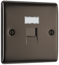 BG NBNRJ451 Nexus Metal Black Nickel 1 Gang RJ45 Data Outlet