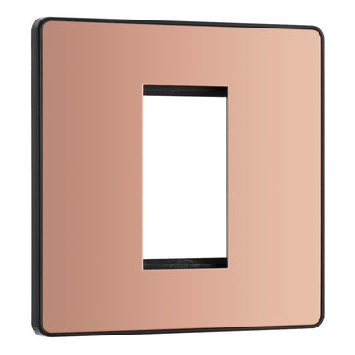 BG Evolve Polished Copper 20AX 2 Way Emergency Lighting Test Key Switch - Key Included - Black Insert
