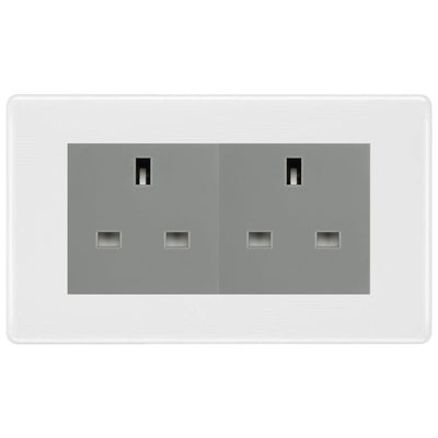 BG Nexus White Moulded 4 Gang 13A Unswitched Socket - NWM4GUSSG by British General (BG-NWM4GUSSG)