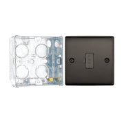 BG Nexus Black Nickel 13A Unswitched Fused Connection Unit NBN54 with 35mm Steel Back Box