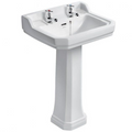 Ideal Standard Waverley 560mm Pedestal Basin With Overflow - White - U470101