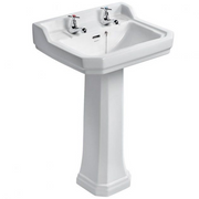 Ideal Standard Waverley 560mm Pedestal Basin With Overflow - White - U470101 by Ideal Standard (idealstandard-U470101)