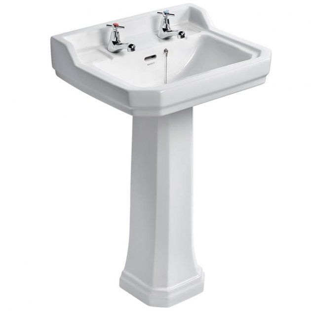 Ideal Standard Waverley 560mm Pedestal Basin With Overflow - White - U470101