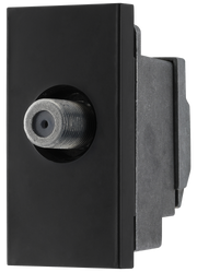 BG EMSATB Black 1 Module Euro Module Screened Female Satellite Outlet by British General (BG-EMSATB-Shopify-SA_1)