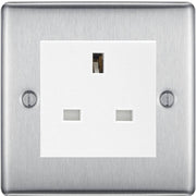 BG Nexus Metal Brushed Steel 13A Unswitched Socket NBS23W by British General (BG-NBS23W)