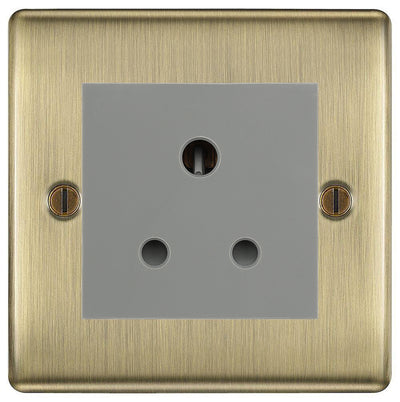 BG Nexus Metal Antique Brass 5A Unswitched Socket NAB29MG by British General (BG-NAB29MG)
