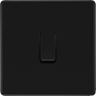 BG Nexus FFB13 Flatplate Screwless Matt Black Intermediate Light Switch 20 Amp by British General (BG-FFB13-1)