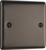 BG NBN94 Nexus Metal Black Nickel 1 Gang Blanking Plate by British General (BG-NBN94-Shopify-SA_1)