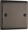 BG NBN94 Nexus Metal Black Nickel 1 Gang Blanking Plate by British General (BG-NBN94-Shopify-SA_1)