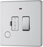 BG Electrical FBS53 Nexus Screwless Flat-Plate Switched Fused Connection Spur Unit Flex Outlet Brushed Steel Neon 13A by British General (BG-FBS53-Shopify-SA_1)