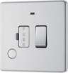 BG Electrical FBS53 Nexus Screwless Flat-Plate Switched Fused Connection Spur Unit Flex Outlet Brushed Steel Neon 13A by British General (BG-FBS53-Shopify-SA_1)