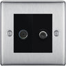 BG Nexus Metal Brushed Steel TV & Satellite Socket NBS65B by British General (BG-NBS65B)