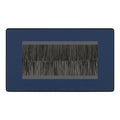 BG Evolve Matt Blue Screwless Double 4 Gang Brush Cable Entry