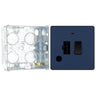 BG Evolve Matt Blue 13A Switched Spur + Neon PCDDB52B with 35mm Steel Back Box