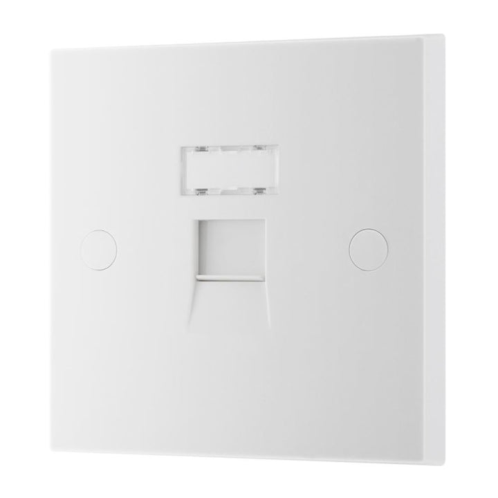 BG 9RJ45/1 Moulded Square Edge | White | 1 Gang RJ45 Screw