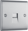 BG NBSBTS1 Nexus Metal Brushed Steel 1 Gang Slave Telephone Socket by British General (BG-NBSBTS1-Shopify-SA_1)