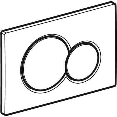 Geberit Sigma01 Round WC Dual Flush Plate - Black - 115.770.DW.5