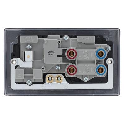 BG Nexus Matt Black 45A Switched Socket and Cooker Control Unit NFB70B with 35mm Steel Back Box