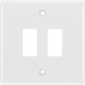 BG R82 Nexus Grid | White | Moulded 2 Module Front Plate