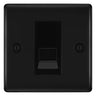 BG Nexus Matt Black Single IDC Secondary Telephone Socket - Black Insert by British General (BG-NFBBTS1B)