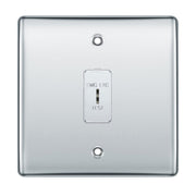 BG Polished Chrome 1 Gang 2 Way SP Emergency Light Test Key Grid Switch by British General (BG-NEXUS-PC-1GANG-2Way-EMG-LTG-TEST)