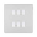 BG Evolve Brushed Steel 6-Gang Intermediate Light Switch | Screwless Design + Back Box