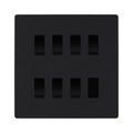 BG Evolve Matt Black 7 Gang Intermediate Custom Grid Light Switch with Back Box Included