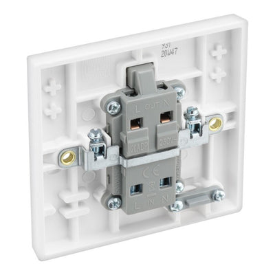 BG 931 Moulded Square Edge | White | 1 Gang 20A 2 Pole Neon Switch by British General (BG-931)