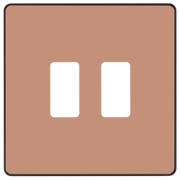 BG RPCDCP2B Evolve Grid Polished Copper 2 Module Square Front Plate - Black Trim by British General (BG-RPCDCP2B-Shopify-SA_1)