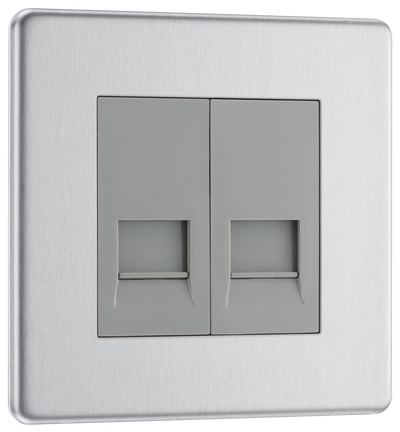 FBSBTM2 Front - This master double telephone socket from British General uses a screw terminal connection and should be used where your telephone line enters your property.