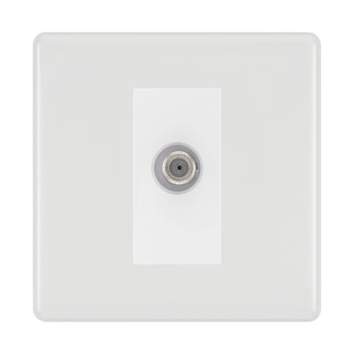 BG White Moulded Satellite Socket NWM64W by British General (BG-NWM64W)