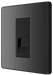 PCDBCBTS1B Side - This Evolve Black Chrome Secondary telephone socket from British General uses a screw terminal connection, and should be used for an additional telephone point which feeds from the master telephone socket.