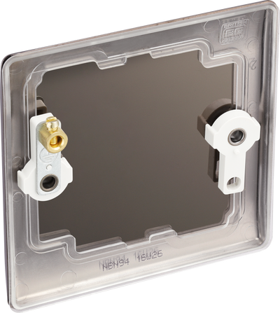 BG NBN94 Nexus Metal Black Nickel 1 Gang Blanking Plate