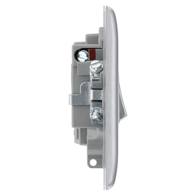 BG Nexus Brushed Steel 13A Switched Fused Connection Unit & Surface Pattress Back Box